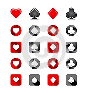Vector Illustration of Playing Card Suits
