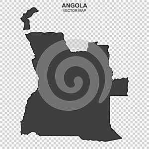 Political map of North Angola isolated on transparent background
