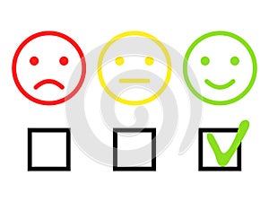 Vector illustration of positive and negative feedback