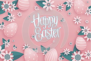 Happy Easter Vector Illustration poster template