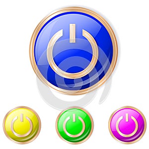 Vector illustration of power button.