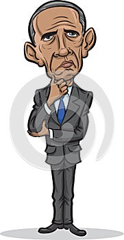 Vector illustration of president Barack Obama