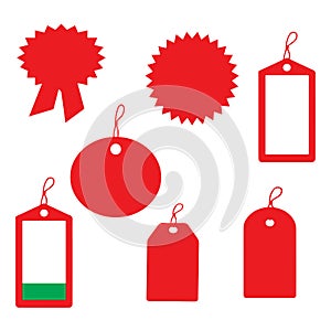 Vector illustration of price tag set