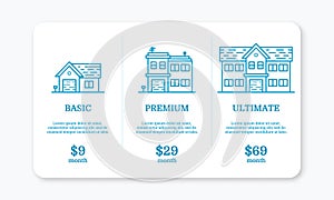 Vector illustration of pricing subscription plan table template