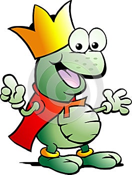 Vector illustration of Prince Frog