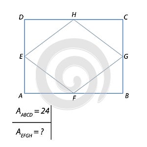 Vector illustration of the problem of finding the area of a quadrilateral-01 photo