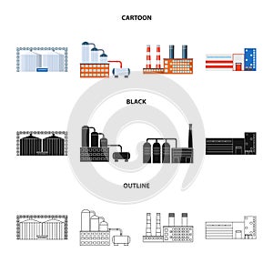 Vector illustration of production and structure logo. Collection of production and technology stock symbol for web.