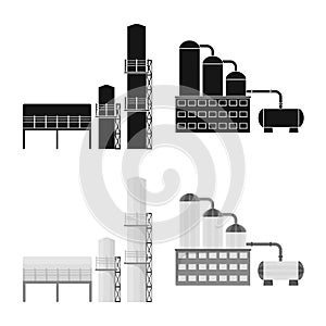 Vector illustration of production and structure logo. Collection of production and technology stock vector illustration.