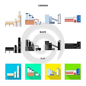 Vector illustration of production and structure logo. Set of production and technology stock vector illustration.