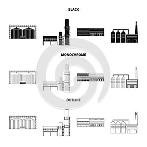 Vector illustration of production and structure sign. Collection of production and technology stock vector illustration.