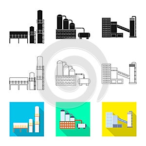 Vector illustration of production and structure sign. Collection of production and technology stock vector illustration.