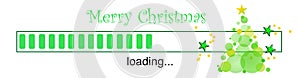 Vector illustration of progress bar with abstract Christmas tree