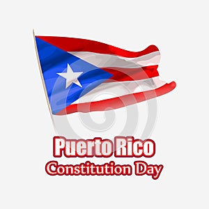 Vector illustration for Puerto Ricco constitution day