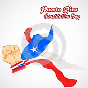 Vector illustration for Puerto Ricco constitution day