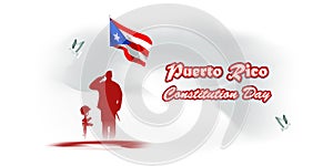 Vector illustration for Puerto Ricco constitution day