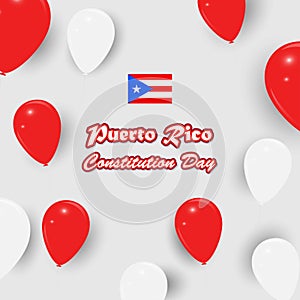 Vector illustration for Puerto Ricco constitution day