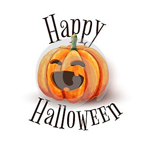 Vector illustration of pumpkin on a Halloween holiday.