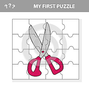 A vector illustration of puzzle for prescholl kids - my first puzzle