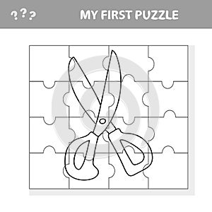 A vector illustration of puzzle for prescholl kids - my first puzzle