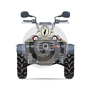 Vector illustration of quad bike in flat design