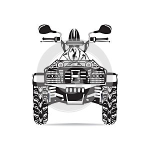 Vector illustration of quad bike in flat design