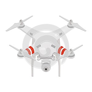 Vector illustration of quadrocopter or drone