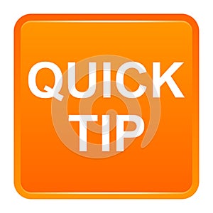Quick tip orange square button help and suggestion concept