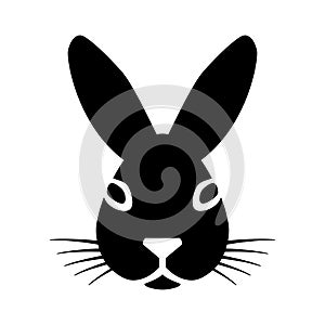 Vector Illustration of Rabbit Head Logo Template