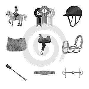 Vector illustration of race  and horse  logo. Collection of race  and racing  stock vector illustration.