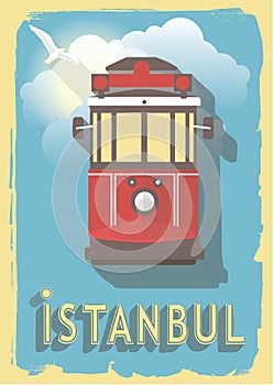 Vector illustration railway of istanbul photo