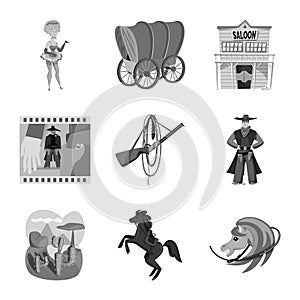 Vector illustration of ranch and farm icon. Collection of ranch and history stock symbol for web.