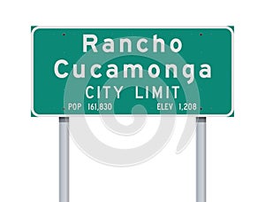 Rancho Cucamonga City Limit road sign photo