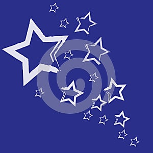 Vector illustration star brush background