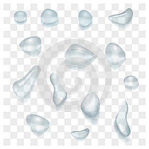 Vector illustration of realistic water drops