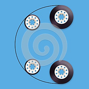 A vector illustration of a recordable babin of