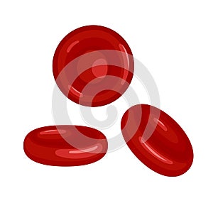 Vector illustration of red blood cells or erythrocytes