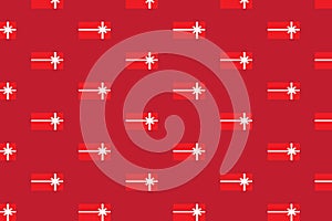 Vector illustration of red gift boxes pattern.