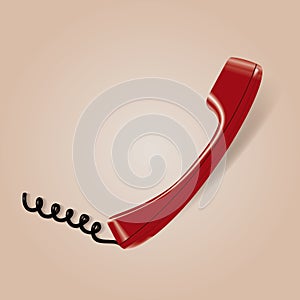 Vector illustration of red phone icon