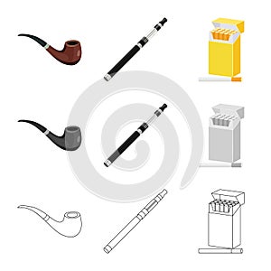 Vector illustration of refuse and stop icon. Set of refuse and habit stock vector illustration.