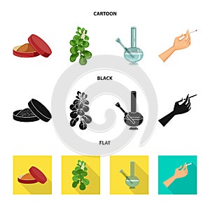 Vector illustration of refuse and stop symbol. Set of refuse and habit stock symbol for web.