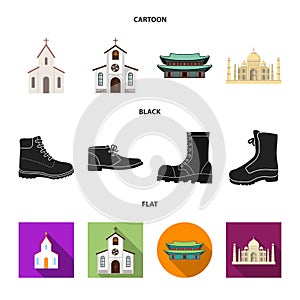Vector illustration of religion and wedding symbol. Collection of religion and house  vector icon for stock.