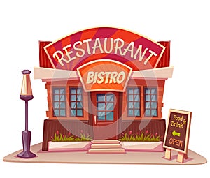 Vector illustration of restaurant and bistro photo