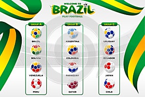 Vector illustration results and standing tables scoreboard championship tournament in Brasil