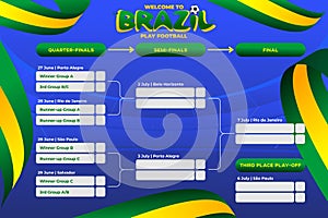 Vector illustration results and standing tables scoreboard championship tournament in Brasil