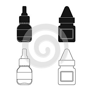 Vector illustration of retail and healthcare icon. Set of retail and wellness stock vector illustration.