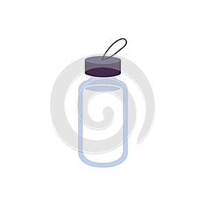 Vector illustration reusable bottle for water isolated on white background. Eco friendly package.