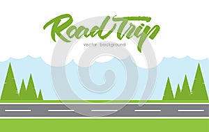 Vector illustration: Road Trip background