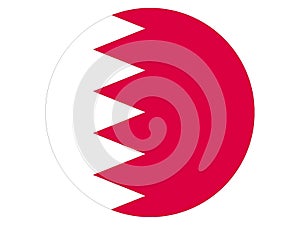 Round Flag of Bahrain