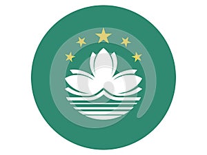 Round Flag of Macau photo