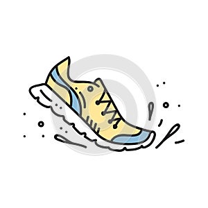 Vector illustration of running shoe